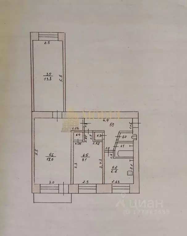 3-к кв. Татарстан, Елабуга просп. Мира, 8 (58.4 м) - Фото 2