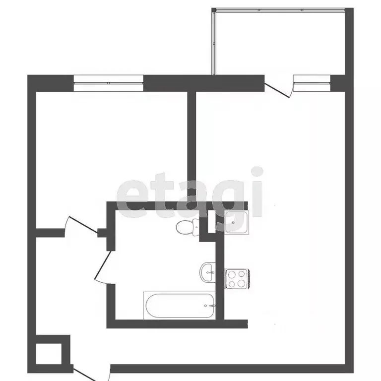 1-к кв. Тюменская область, Тюмень Профсоюзная ул., 63к1 (43.7 м) - Фото 1