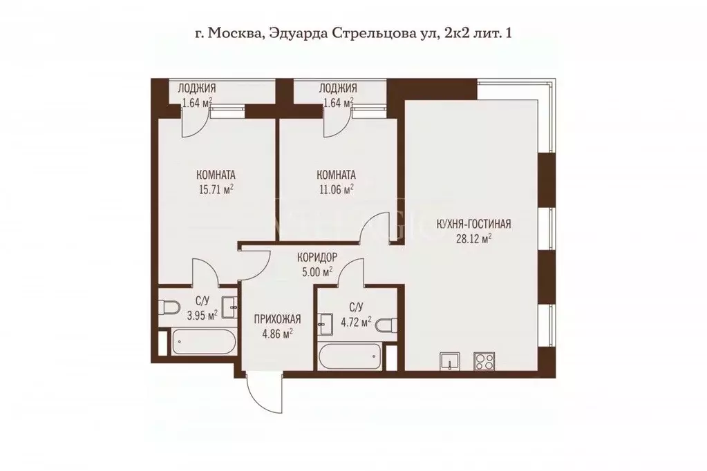 3-к кв. Москва Г мкр, Форивер жилой комплекс, 2 (74.0 м) - Фото 1