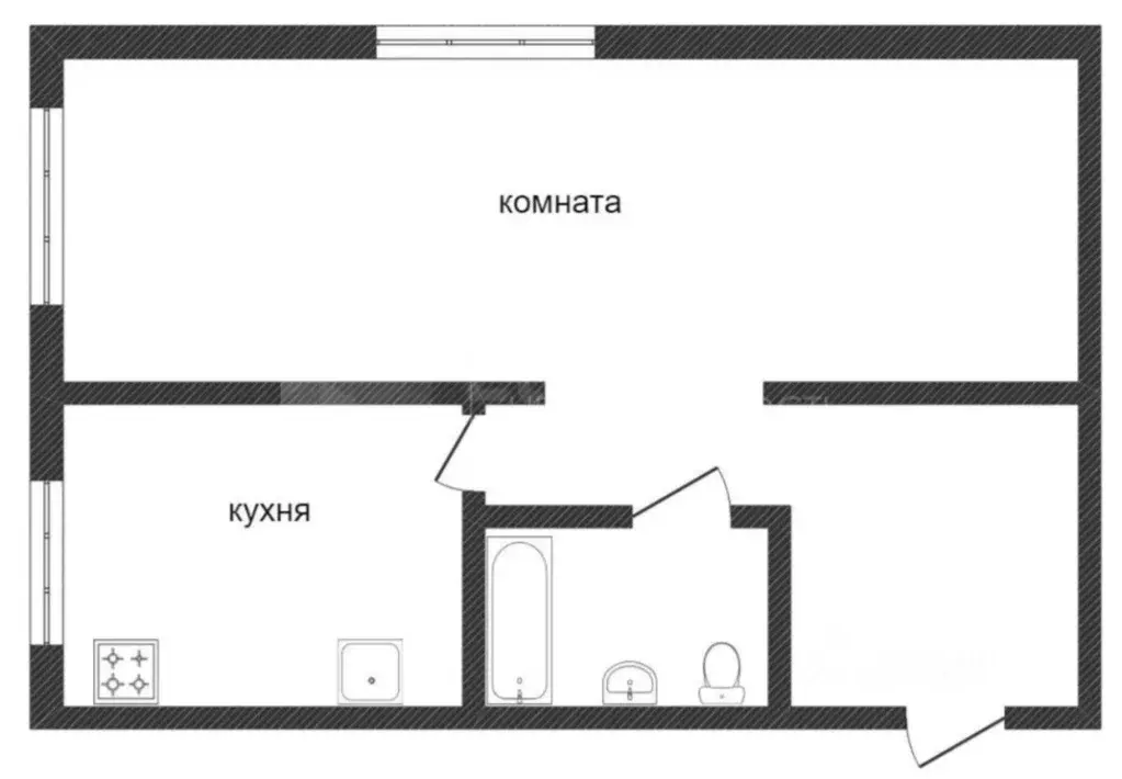 1-к кв. Тюменская область, Ишим ул. Карла Маркса, 6 (35.0 м) - Фото 1