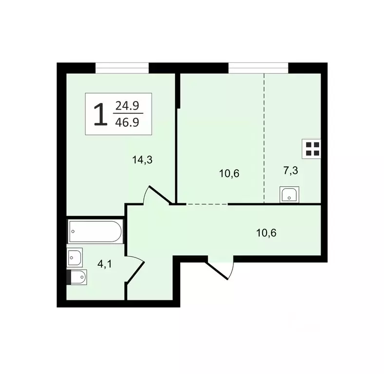 2-к кв. Московская область, Мытищи ул. Стрельбище Динамо, 10 (46.0 м) - Фото 2