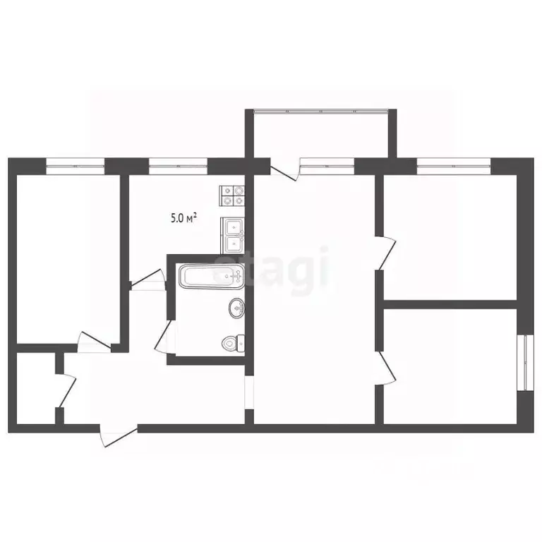 4-к кв. Камчатский край, Петропавловск-Камчатский ул. Чубарова, 6 ... - Фото 2