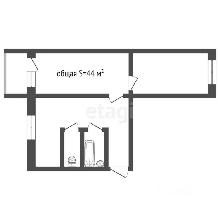 2-к кв. Алтайский край, Бийск Красная ул., 81 (45.4 м) - Фото 1