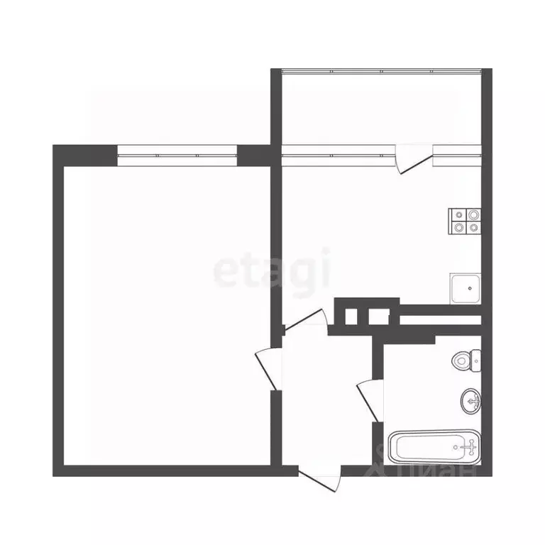 1-к кв. Смоленская область, Смоленский муниципальный округ, с. Печерск ... - Фото 2