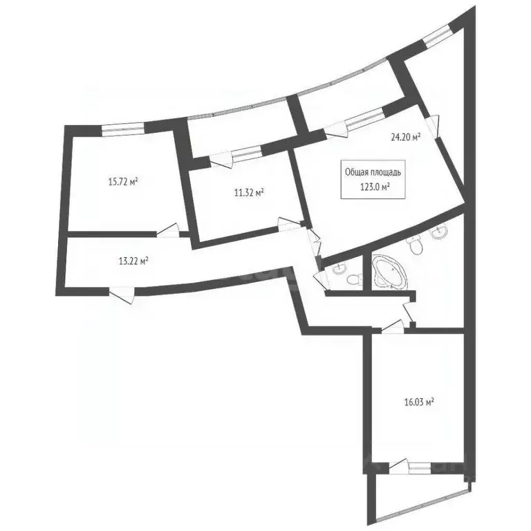 3-к кв. Томская область, Томск Красноармейская ул., 128 (107.4 м) - Фото 1