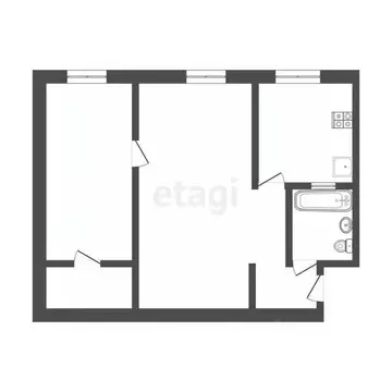 2-к кв. Мордовия, Саранск ул. Веселовского, 26 (44.5 м)