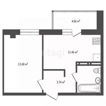 1-к кв. Архангельская область, Архангельск Ленинградский просп., 105 ...