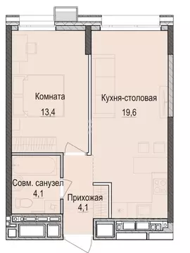 1-к кв. Татарстан, Казань Паркмаяк жилой комплекс (41.5 м)