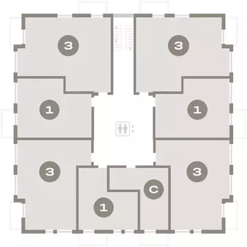 2-комнатная квартира: городской посёлок Новоселье, ЖК Брусника (66.97 ...