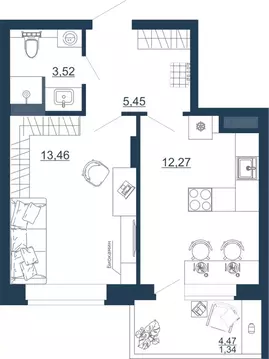 1-к кв. Воронежская область, Воронеж Московский просп., 66 (36.04 м)