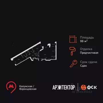 3-к кв. Москва ул. Академика Волгина, 2 (98.0 м)