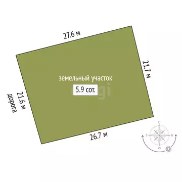 Участок в Йошкар-Ола, СНТ Мичуринец (5.9 м)
