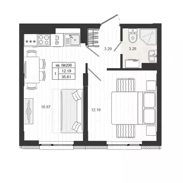 1-к кв. Ленинградская область, Гатчинский муниципальный округ, д. ...