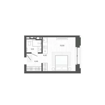 1-к кв. Алтайский край, Барнаул Жилплощадка мкр,  (25.54 м)