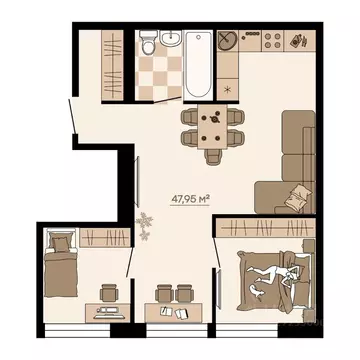 3-к кв. Приморский край, Владивосток ул. Грязелечебница (47.95 м)