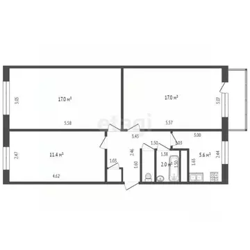 3-к кв. Марий Эл, Йошкар-Ола Пролетарская ул., 69А (60.2 м)