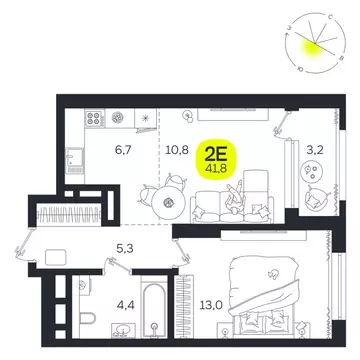 2-к кв. Свердловская область, Екатеринбург Южная Ботаника жилрайон, ...