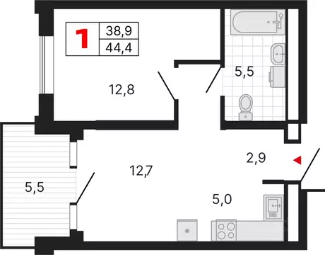 1-к кв. Свердловская область, Екатеринбург Юго-Западный жилрайон, ...