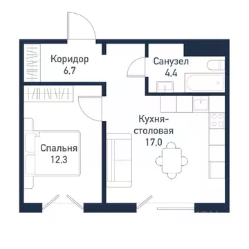 1-к кв. Челябинская область, Челябинский городской округ, пос. ...