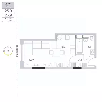 Студия Московская область, Мытищи городской округ, д. Пирогово ул. ...