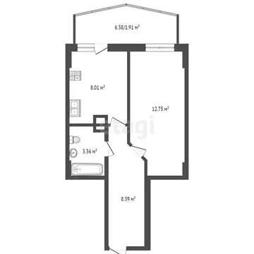 1-комнатная квартира: Ростов-на-Дону, Нахичевань, улица 23-я Линия, ...