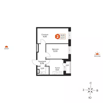 2-к кв. Тверская область, Конаковский муниципальный округ, Редкино пгт ...