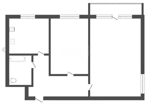 2-комнатная квартира: Черногорск, улица Калинина, 28 (45 м)