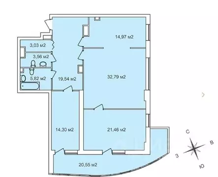 3-к кв. Нижегородская область, Нижний Новгород Сенная пл., 1 (125.8 м)