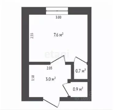1-к кв. Башкортостан, Стерлитамак просп. Ленина, 40А (12.3 м)