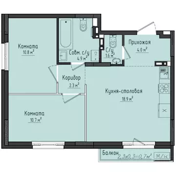 2-к кв. Удмуртия, Завьяловский район, с. Первомайский Город ...