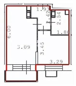 Квартира, 1 комната, 35.2 м