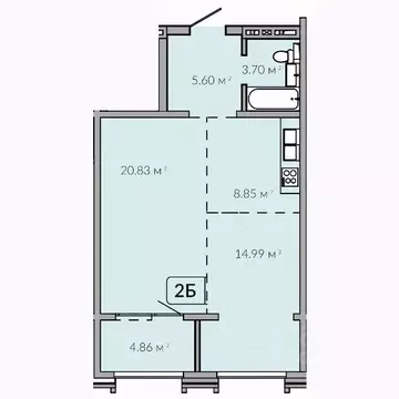 2-к кв. Иркутская область, Иркутск Байкальская ул., 91 (58.61 м)