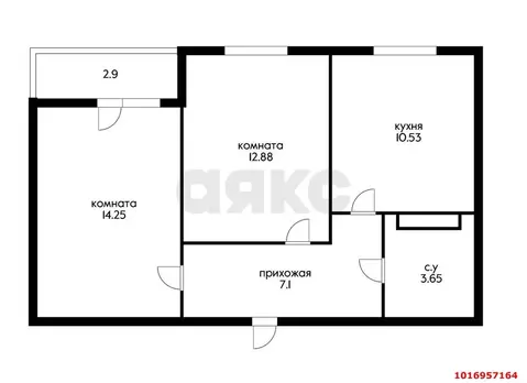 2-комнатная квартира: Краснодар, улица имени Владимира Жириновского, 7 ...