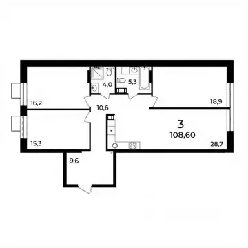 3-к кв. Нижегородская область, Нижний Новгород ул. Воровского, 8 ...