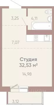 1-к кв. Иркутская область, Иркутск Советская ул., 109/3 (32.53 м)