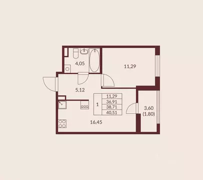 1-к кв. Ленинградская область, Мурино Всеволожский район, Мурино Спэйс ...