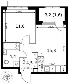 1-к кв. Московская область, Химки Клязьма-Старбеево мкр, Международный ...