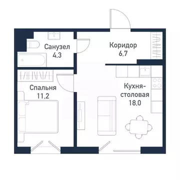 1-к кв. Челябинская область, Челябинский городской округ, пос. ...