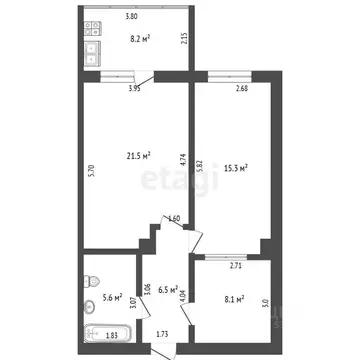 3-к кв. Ростовская область, Азов Азовский район, ул. Васильева, 81Б ...