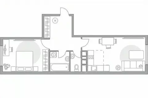 2-к кв. Московская область, Долгопрудный Парковая ул., 46к1 (44.5 м)