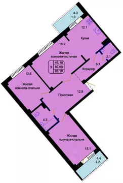 3-к кв. Псковская область, Псковский район, Писковичская волость, д. ...