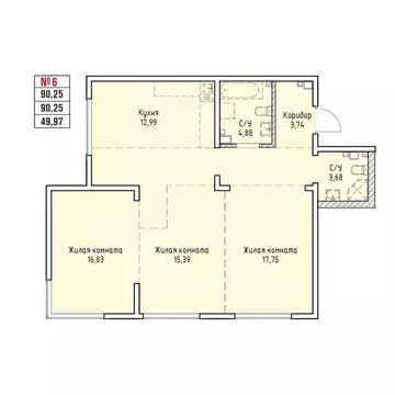 3-к кв. Иркутская область, Иркутск Правобережный округ, Стрижи Сити ...