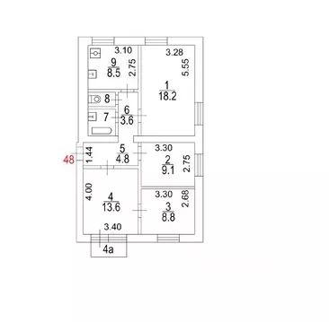 Комната Москва 2-й Верхний Михайловский проезд, 3 (9.1 м)