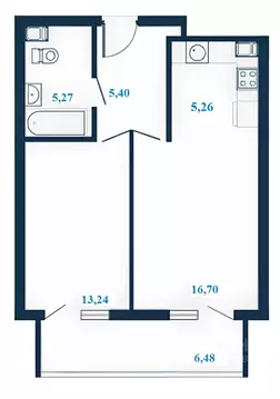 2-к кв. Волгоградская область, Волгоград ул. Клары Цеткин, 1А (49.11 ...
