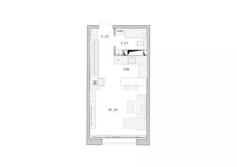 Студия Московская область, Пушкино Ярославское ш., 194 (30.4 м)