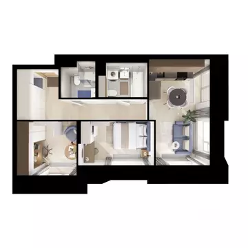 2-к кв. Москва Онежский Вал жилой комплекс (51.2 м)