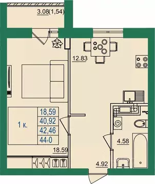 1-к кв. Владимирская область, Владимир пос. Заклязьменский, Заречье ...
