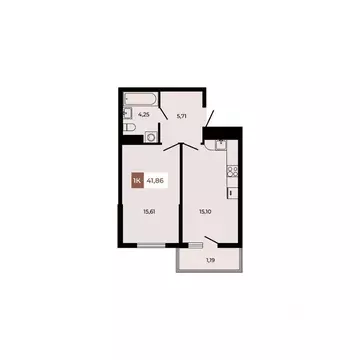 1-к кв. Ростовская область, Аксайский район, Щепкинское с/пос, пос. ...