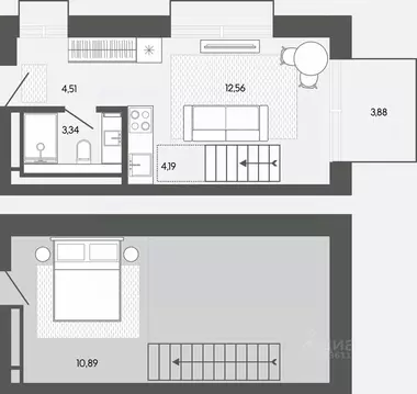 1-к кв. Алтай, Майминский район, пос. Карлушка  (45.35 м)
