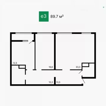 2-к кв. Пензенская область, Пенза Красная ул., 35 (89.7 м)